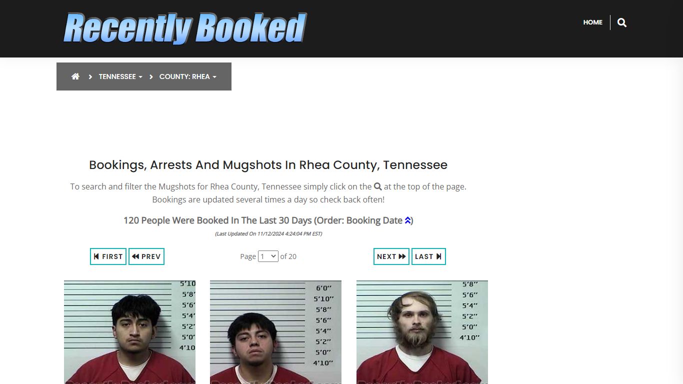 Bookings, Arrests and Mugshots in Rhea County, Tennessee - Recently Booked