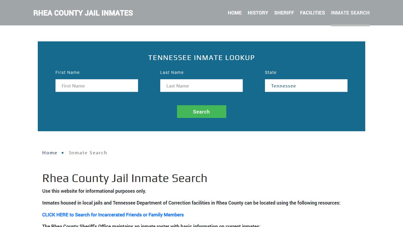 Rhea County, TN Detainee Lookup